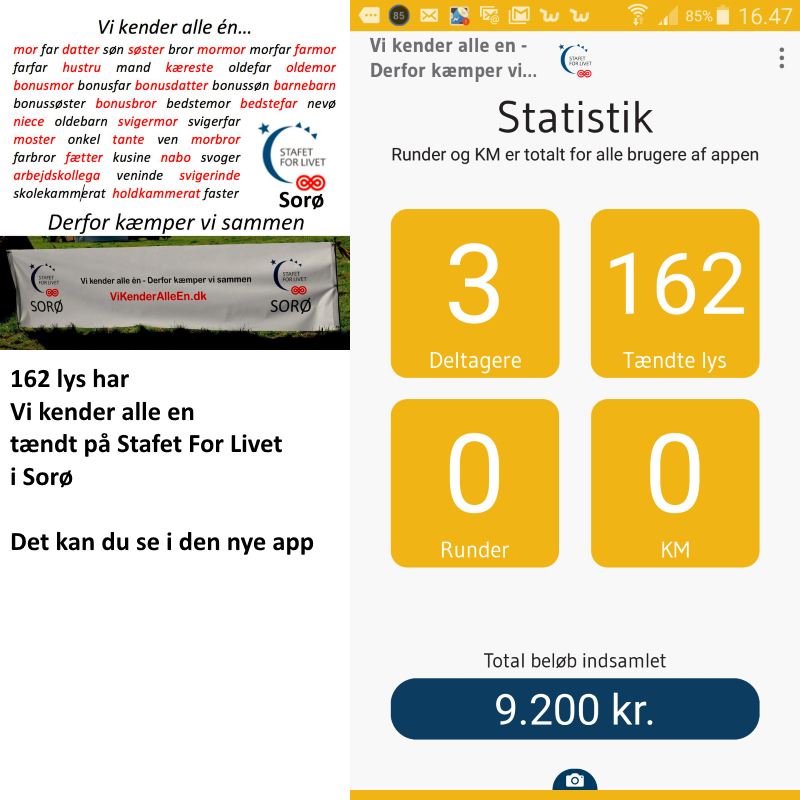 Så er appen for Stafet for Livet 2016 på plads